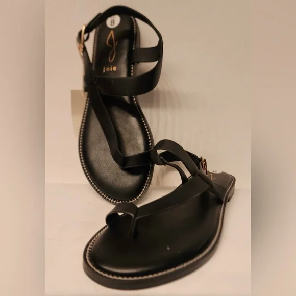 Joie Lennox Strappy Black Sandals Women’s Size 8 - Picture 2 of 9